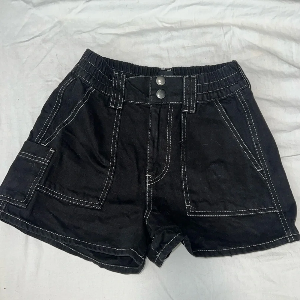 BDG skate high rise shorts black with white thread size XS - Picture 1 of 5